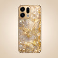 Oppo Find X9 5G Golden Butterfly Gold Electroplated Glass Phone Back Case
