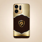 Oppo Reno 14 5G Dragon Crest Gold Electroplated Glass Phone Back Case