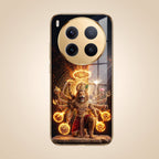 Vivo X300 Pro 5G Lord Narasimha Gold Electroplated Glass Phone Back Case