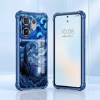 Vivo V60 5G Midnight Ocean Dual-Tone Transparent Blue Airbags Case
