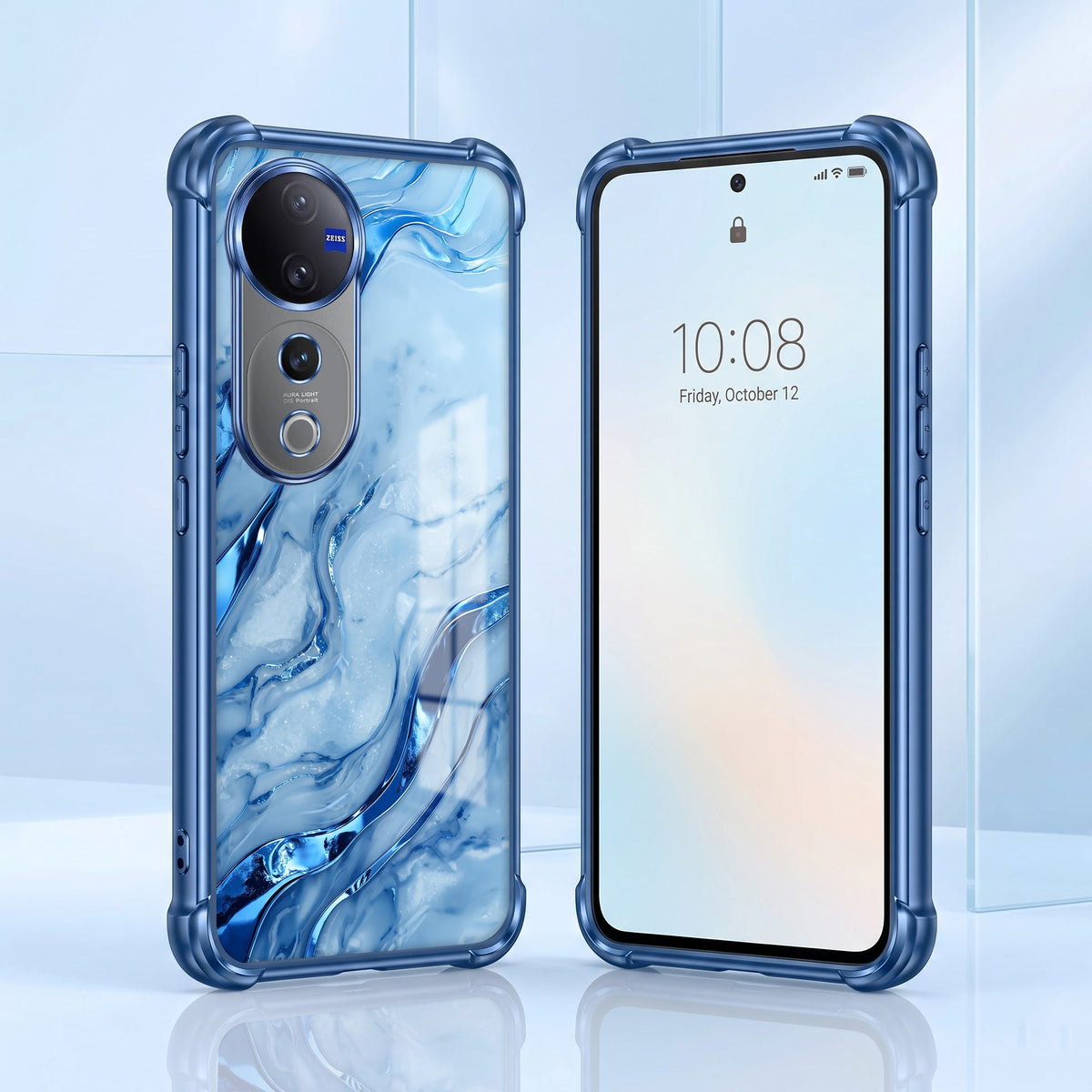 Vivo V40 Pro 5G Marvel Texture Blue Airbags Printed Back Case