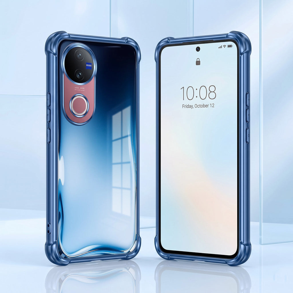 Vivo V50 5G Premium Crystal Blue Airbags Printed Back Case