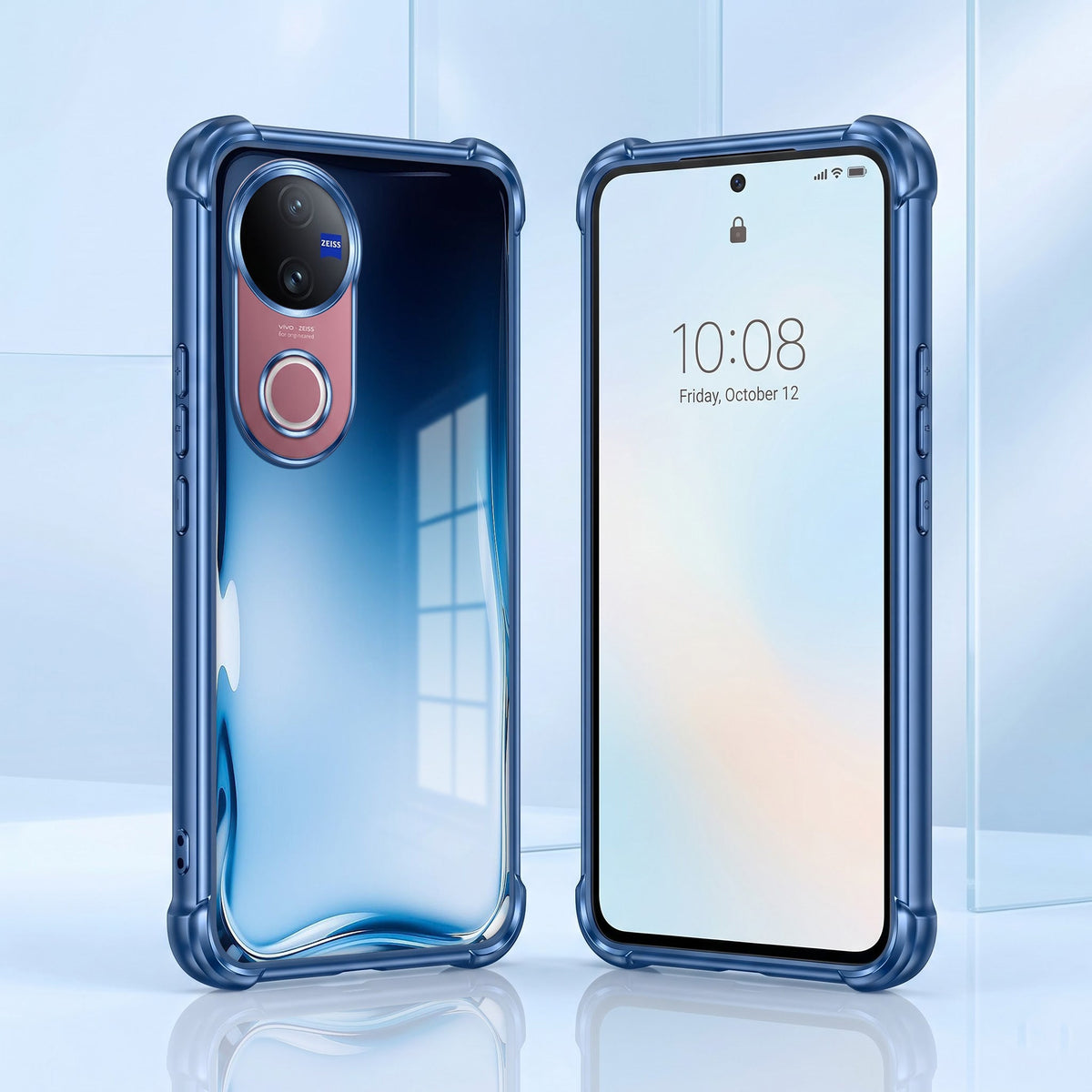 Vivo V50 5G Premium Crystal Blue Airbags Printed Back Case
