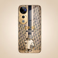 Vivo V40 Pro 5G Luxury Dior Gold Electroplated Glass Phone Back Case