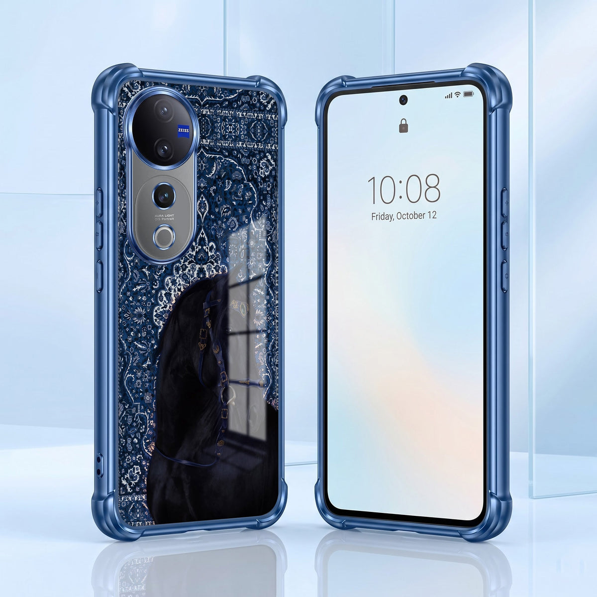 Vivo V40 Pro 5G Premium Royal Horse Blue Airbags Printed Back Case