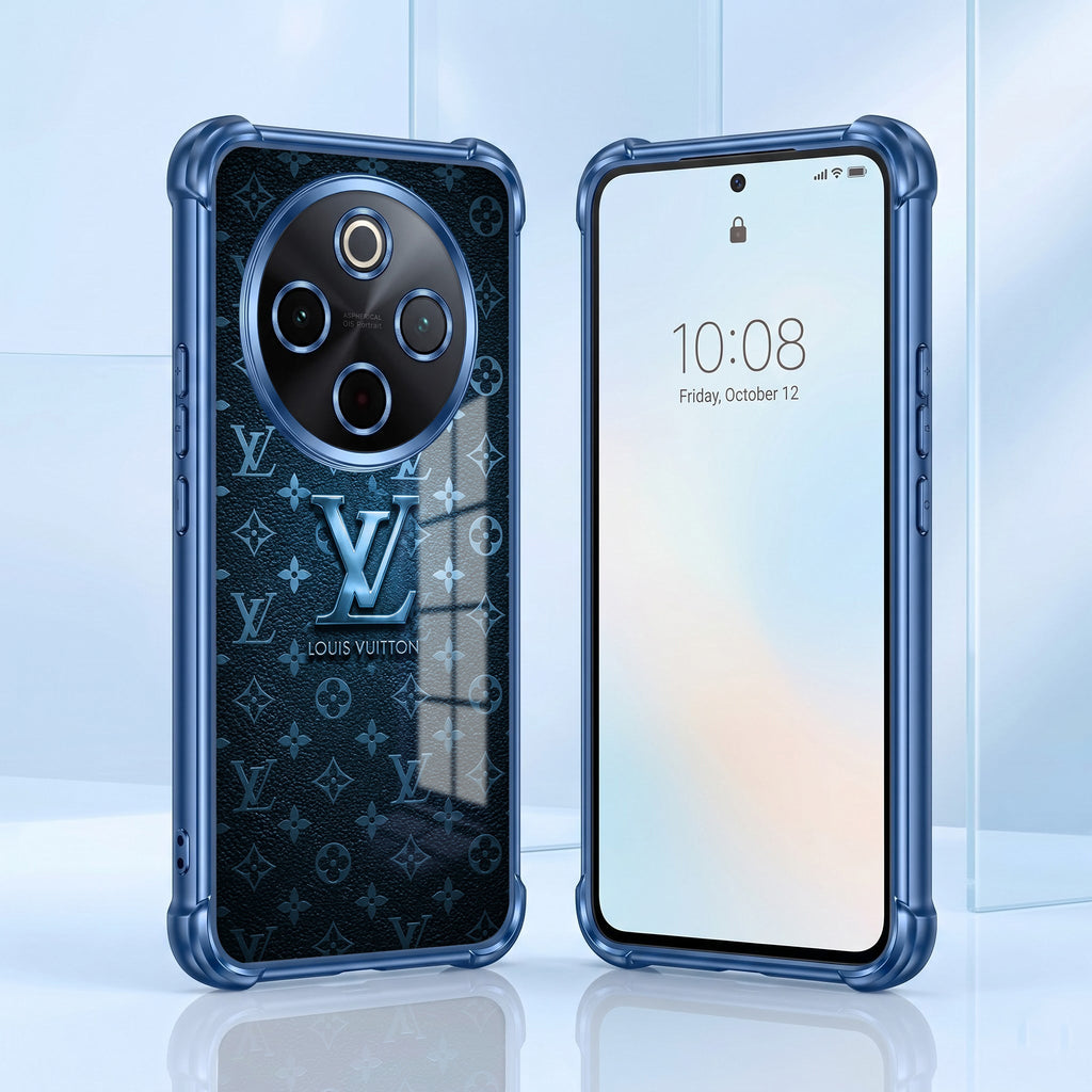 Vivo T4 5G LV Monogram Blue Airbags Printed Back Case