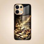 Oppo Reno 13 5G Luxury Wealth Trader Gold Electroplated Glass Case