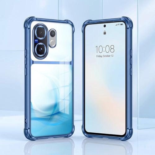 Vivo V60 5G Crystal Blue Dual-Tone Transparent Blue Airbags Case