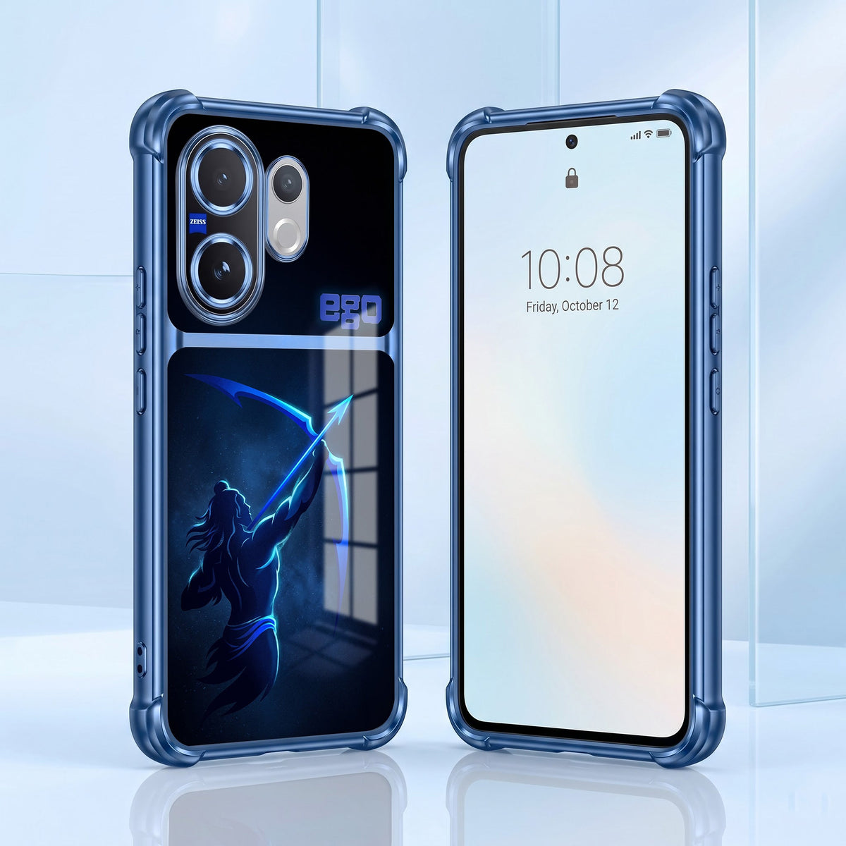 Vivo V60 5G Legendary Archer Dual-Tone Transparent Blue Airbags Case
