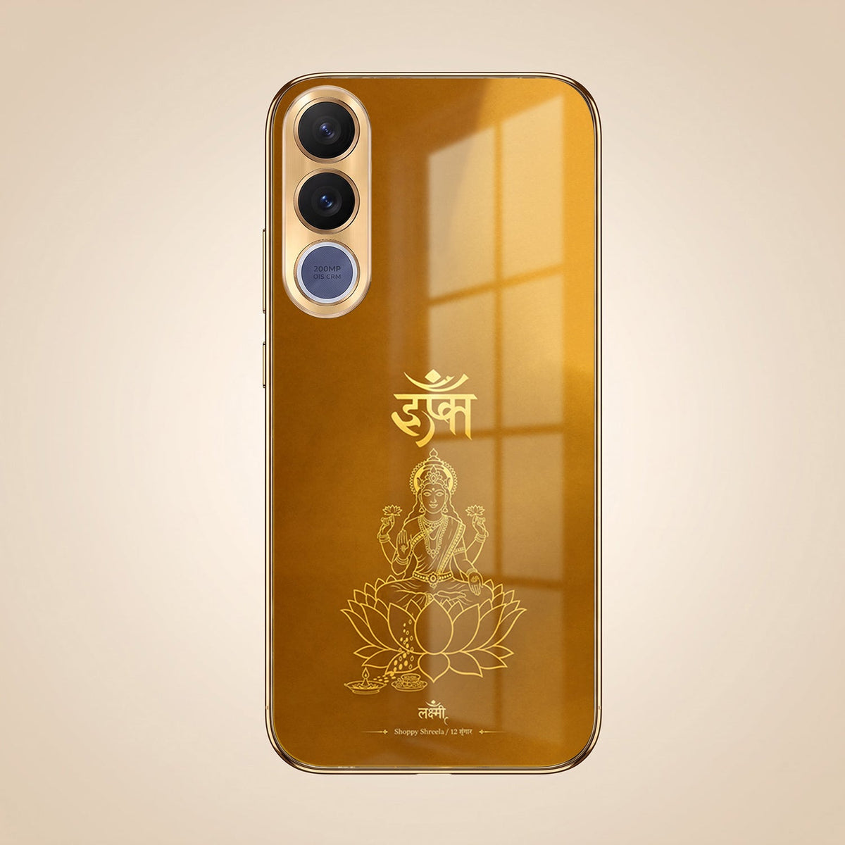 OnePlus 13s 5G Shree Lakshmi Divine Gold Electroplated Glass Phone Back Case