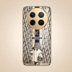 Vivo X300 Pro 5G Luxury Dior Gold Electroplated Glass Phone Back Case