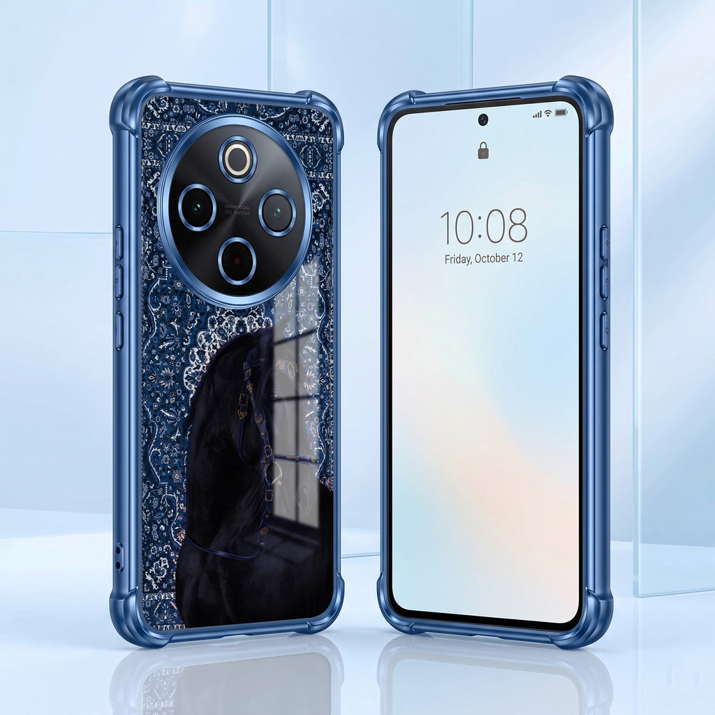 Vivo T4 5G Premium Royal Horse Blue Airbags Printed Back Case