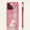 Vivo V70 5G Luxury Aesthetic Girl Pink Electroplated Glass Phone Back Case
