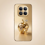 Redmi Note 15 Pro+ 5G Golden Apple Gold Electroplated Glass Phone Back Case