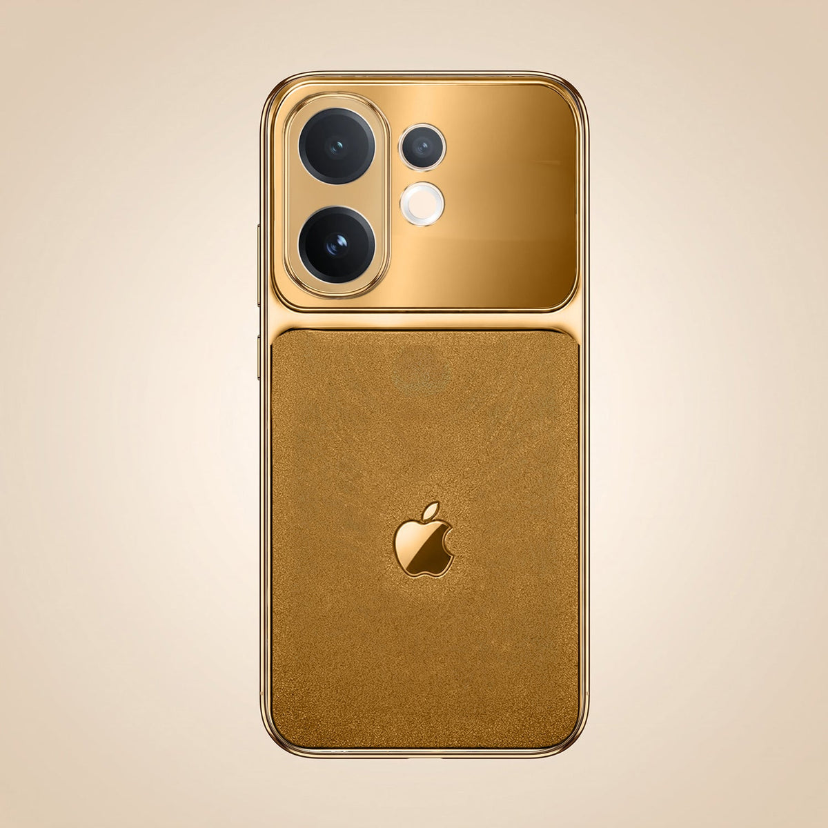 Vivo V60e 5G Royal Touch Apple Gold Electroplated Glass Phone Back Case