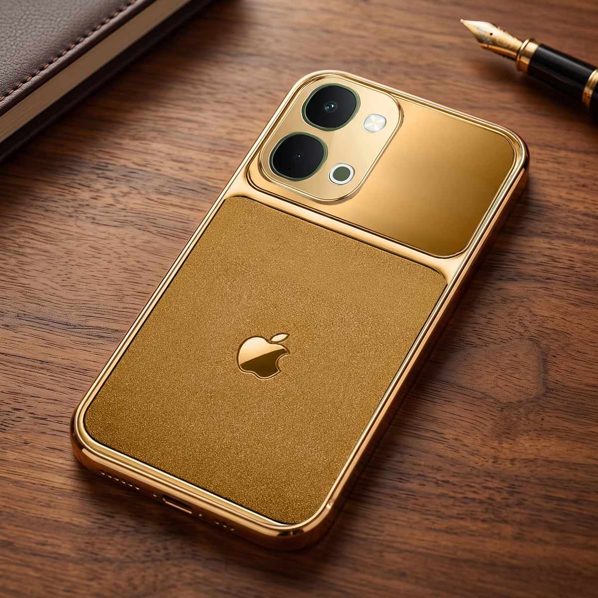 Vivo Y51 Pro 5G Royal Touch Apple Gold Electroplated Glass Phone Back Case