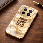 Vivo X300 Pro 5G Money Flows To Me Gold Electroplated Glass Phone Back Case