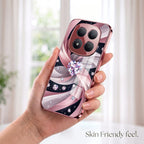 Redmi Note 15 Pro+ 5G Diamond Glam Pink Electroplated Glass Phone Back Case