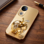 Vivo T4R 5G Golden Apple Gold Electroplated Glass Phone Back Case