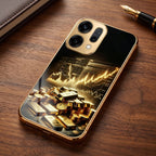 Oppo Reno 14 5G Luxury Wealth Trader Gold Electroplated Glass Case