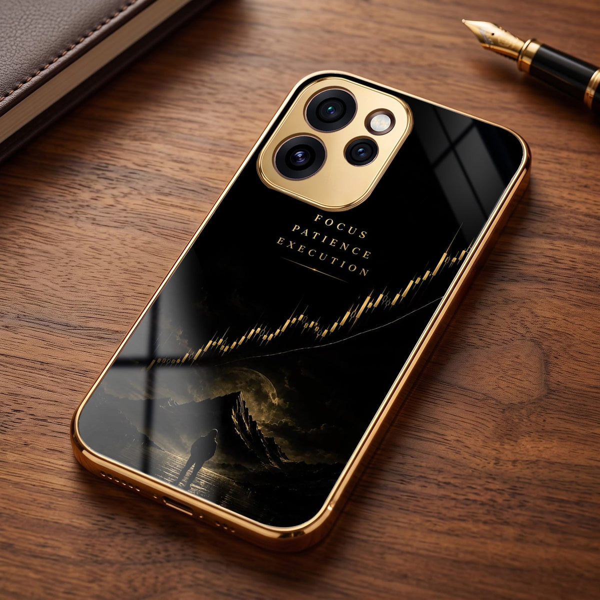 Oppo Reno 15 Mini 5G Focus Electroplated Gold Glass Case