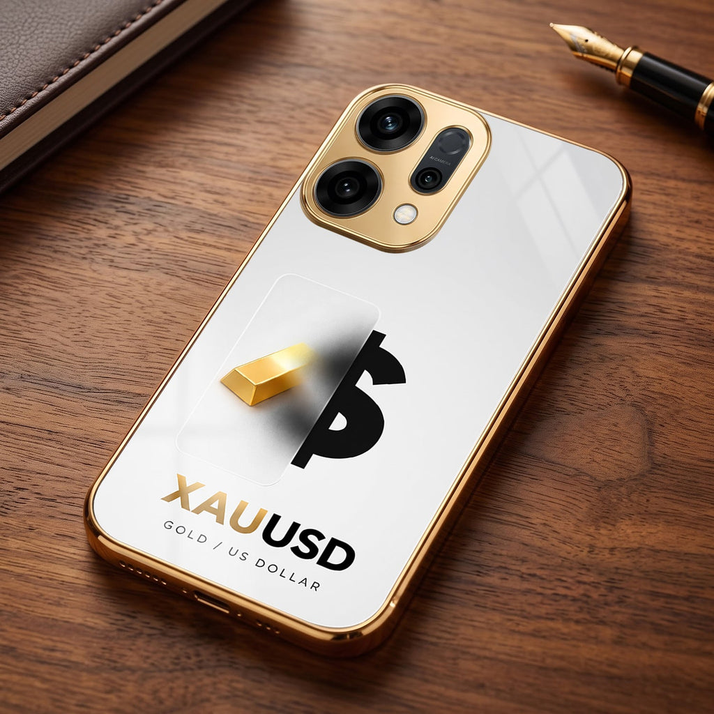 Oppo Reno 14 5G Luxury XAU/USD Gold Electroplated Glass Case