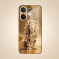 Vivo V60 5G Luxury Lion Gold Electroplated Glass Phone Back Case