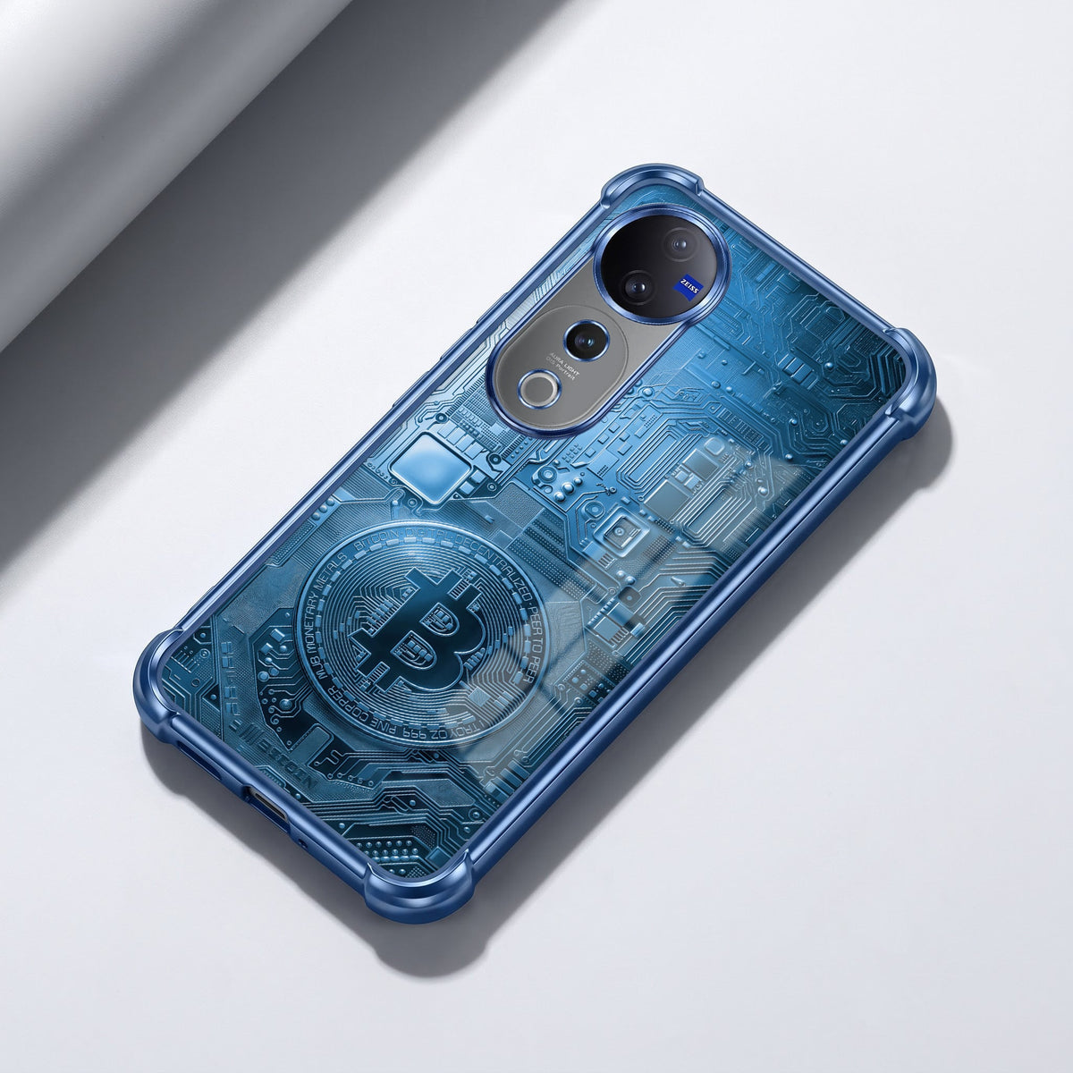 Vivo V40 Pro 5G Bitcoin Blue Airbags Printed Back Case