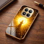 Redmi Note 15 Pro+ 5G Lakshmi Sacred Gold Electroplated Glass Phone Back Case