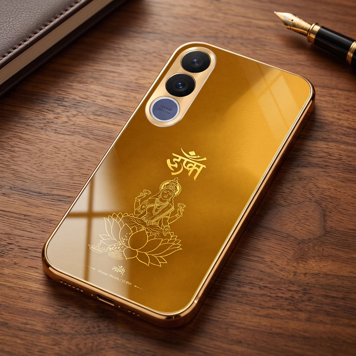 OnePlus 13s 5G Shree Lakshmi Divine Gold Electroplated Glass Phone Back Case