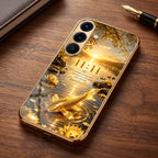 Samsung Galaxy A56 5G 11:11 Manifestation Gold Electroplated Glass Phone Back Case