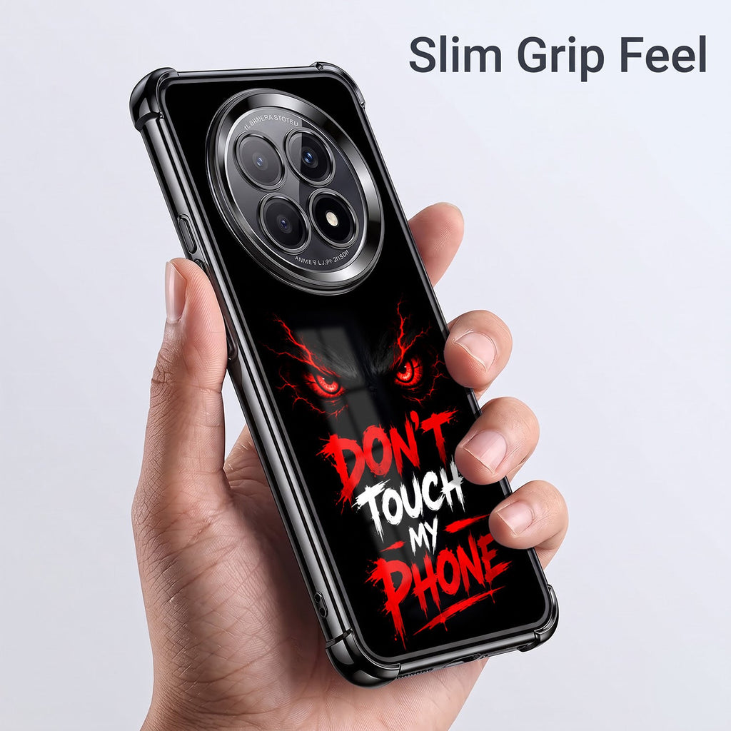 Oppo F29 5G Don't Touch My Phone Black Airbags Printed Back Case