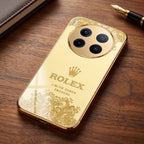 Vivo X300 Pro 5G Rolex Crown Gold Electroplated Glass Phone Back Case