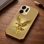 Oppo Reno 14 5G Golden Eagle Gold Electroplated Glass Phone Back Case