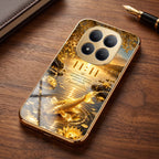 Redmi Note 15 Pro+ 5G 11:11 Manifestation Gold Electroplated Glass Phone Back Case