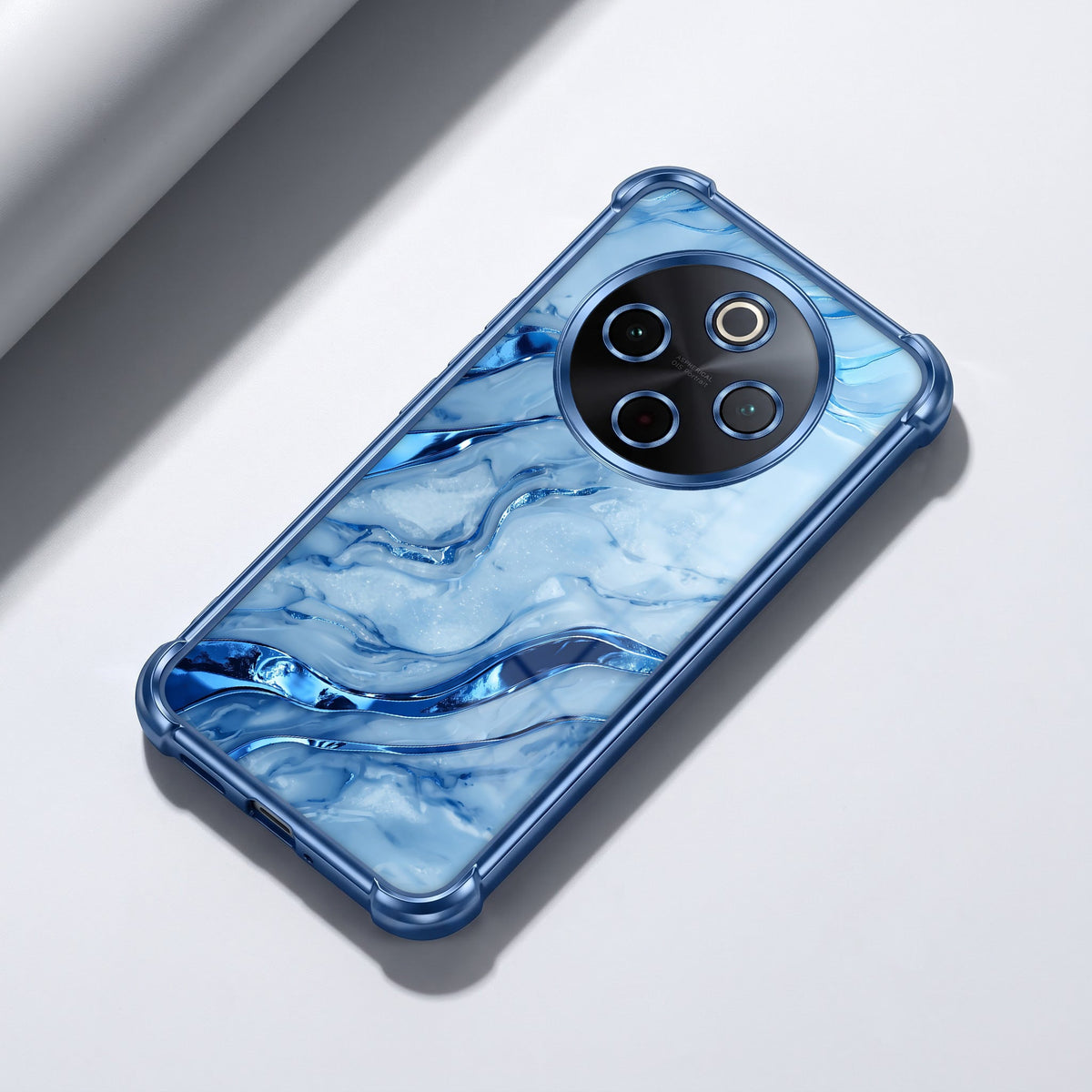 Vivo T4 5G Marvel Texture  Blue Airbags Printed Back Case