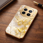 Vivo X300 Pro 5G Golden Butterfly Gold Electroplated Glass Phone Back Case
