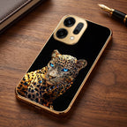 Oppo Reno 14 5G Panther Gold Electroplated Glass Phone Back Case