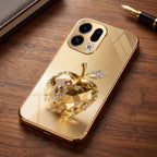Oppo Find X9 5G Golden Apple Gold Electroplated Glass Phone Back Case