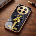 Vivo X300 Pro 5G F1 Racing Car Gold Electroplated Glass Phone Back Case
