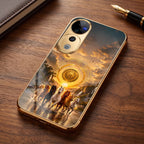 Vivo V40 Pro 5G Celestial Seven Horses Gold Electroplated Glass Phone Back Case