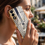Oneplus Nord 5 5G Luxury Dior Gold Electroplated Glass Phone Back Case
