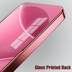 Vivo T5x 5G Luxury Glossy Wave Pink Electroplated Glass Phone Back Case