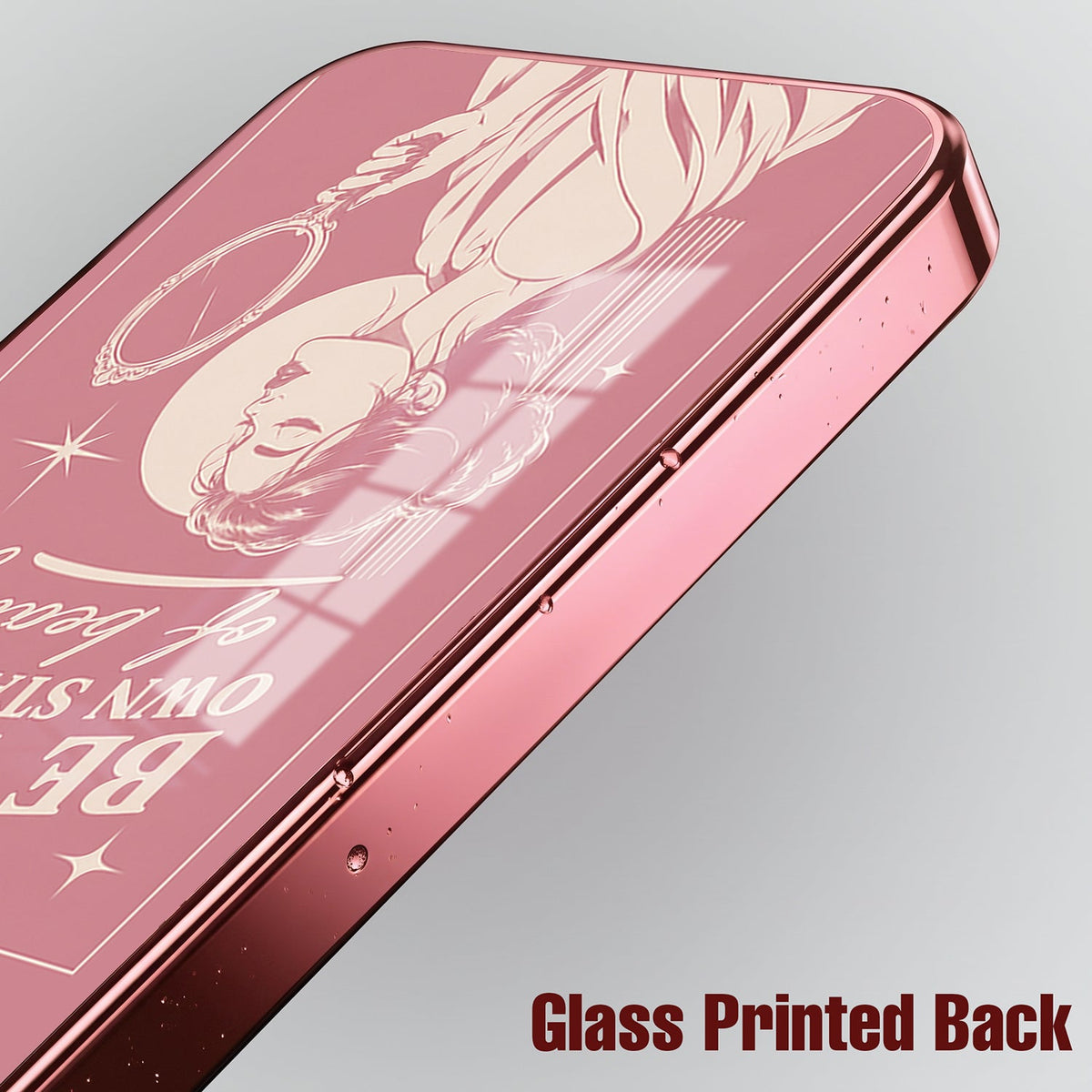 Redmi Note 15 Pro+ 5G Luxury Aesthetic Girl Pink Electroplated Glass Phone Back Case