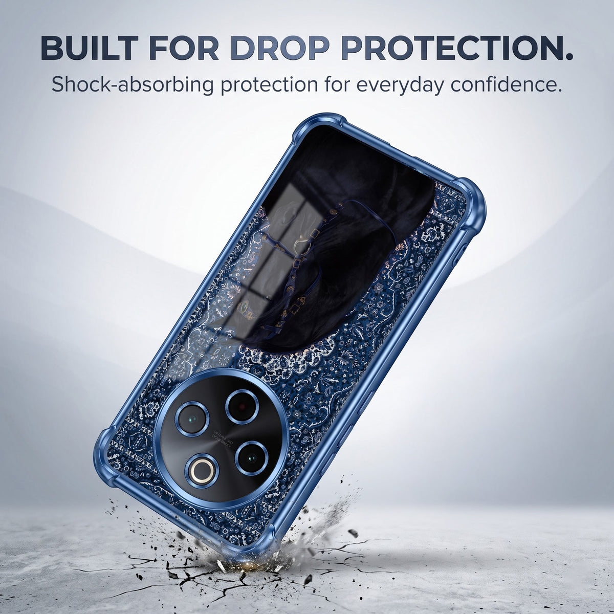 Vivo T4 5G Premium Royal Horse Blue Airbags Printed Back Case