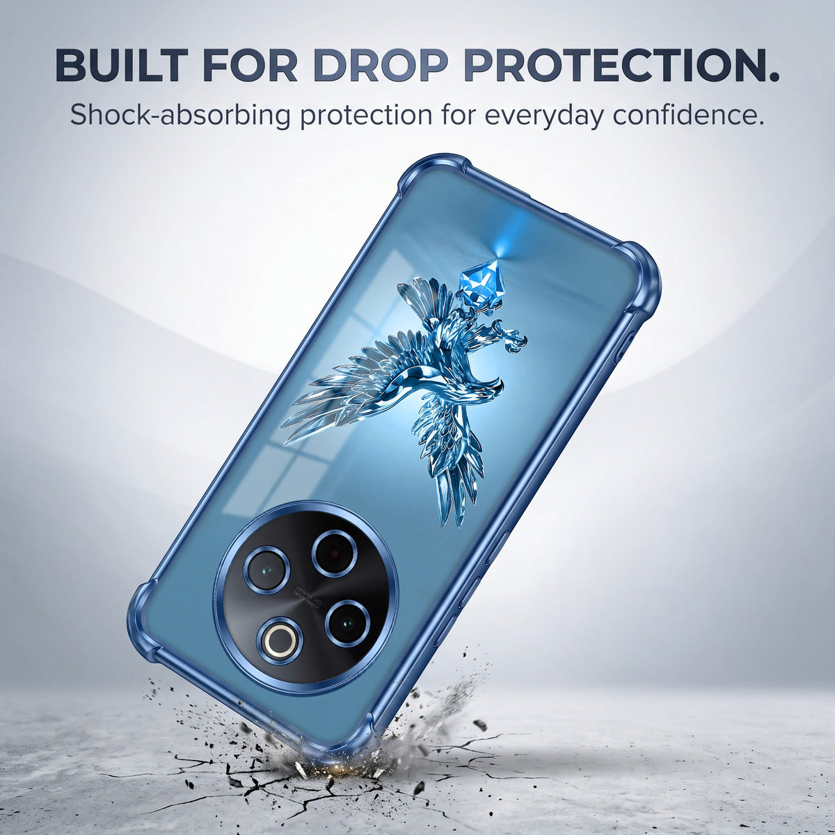 Vivo T4 5G Blue Eagle Airbags Printed Back Case