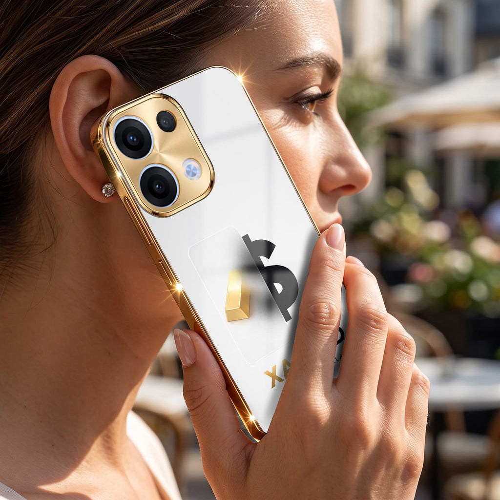 Oppo Reno 13 5G Luxury XAU/USD Gold Electroplated Glass Case