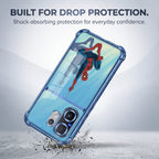 Vivo V60 5G Spiderman Dual-Tone Transparent Blue Airbags Case