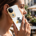 Vivo V50 5G Luxury XAU/USD Gold Electroplated Glass Case