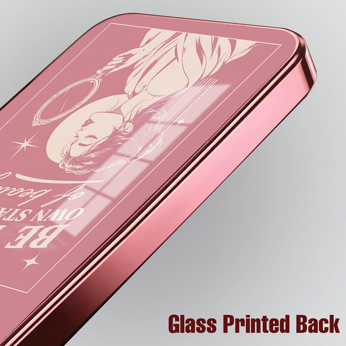 Vivo V40 Pro 5G Luxury Aesthetic Girl Pink Electroplated Glass Phone Back Case